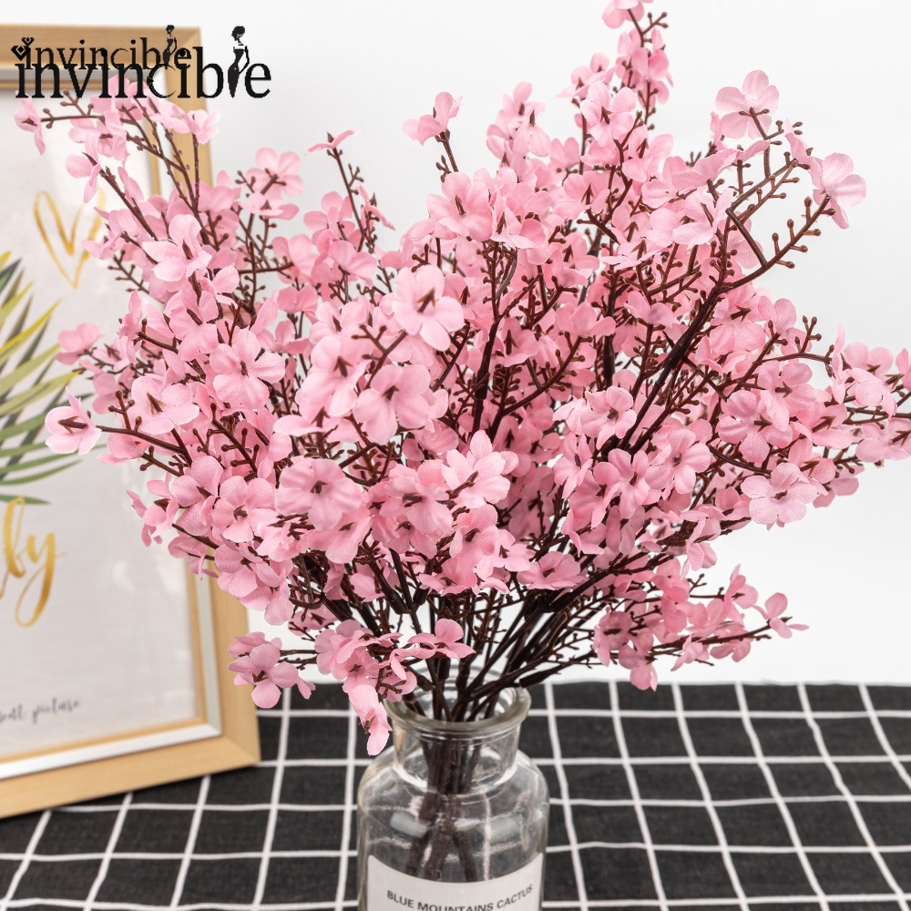 DIY Artificial Plastic Gypsophila Bouquet/ Fake Cherry Blossoms Flowers