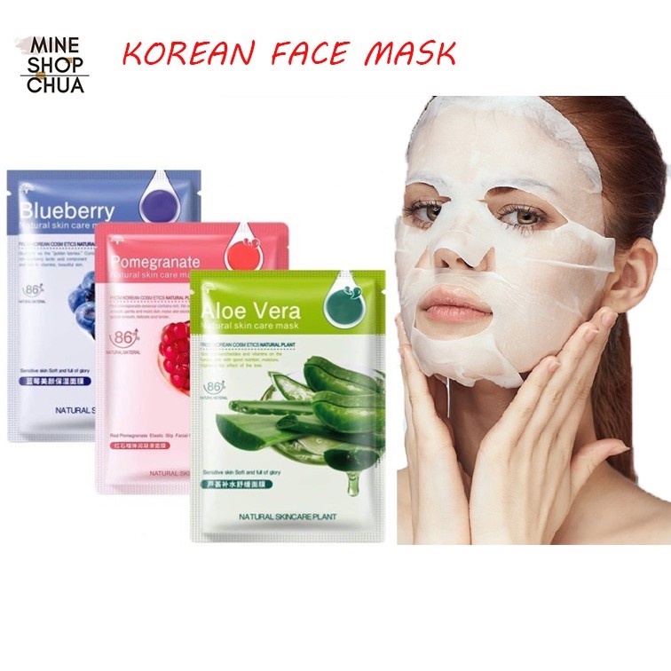 ASSORTED KOREAN FACIAL MASK BUNDLE OF 3 BEAUTY FACE MASK, KOREAN STYLE