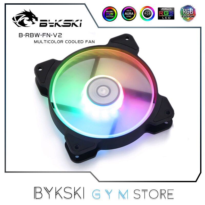 Bykski Water Cooling Fan ARGB, Large Air Volume, Silent, 64.8 CFM/1500