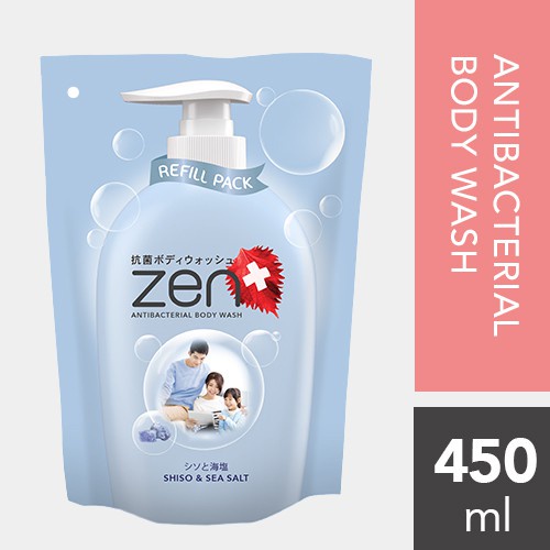 Zen Antibacterial Body Wash / Shiso & Sandalwood / Shiso & Seasalt Refill 450ml Shopee Philippines