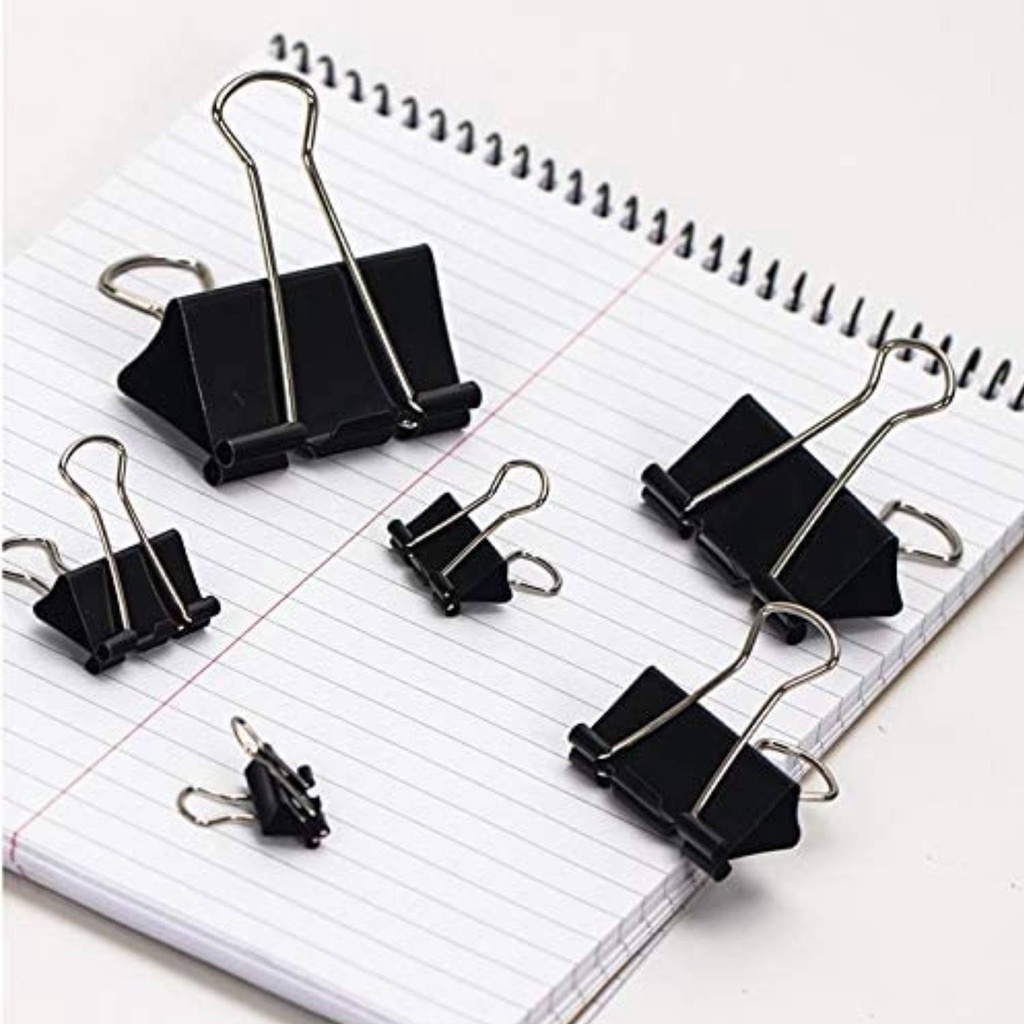 DZB Metal Paper Binder Clips Black Clips 19mm 25mm 32mm 41mm 51mm Paper