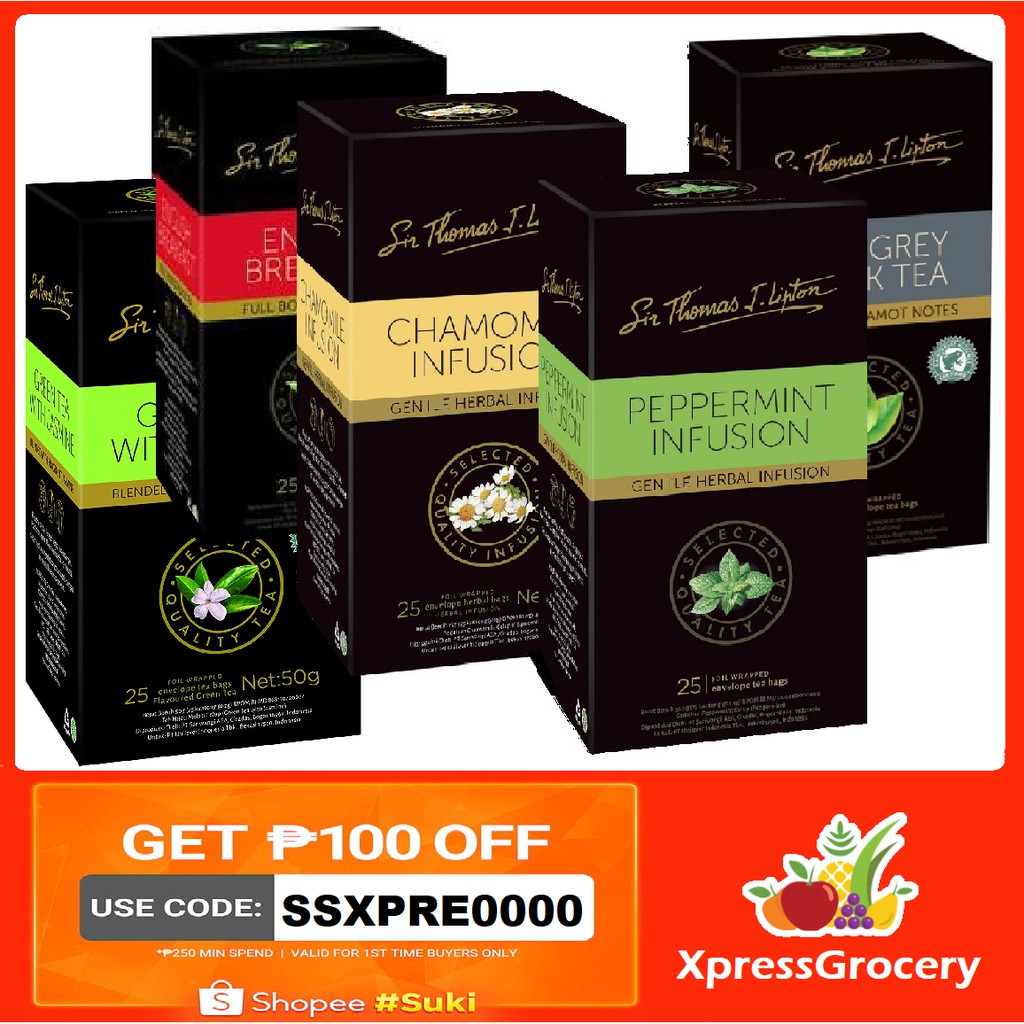 LIPTON Tea Peppermint Chamomile Earl Grey English Breakfast Green Tea