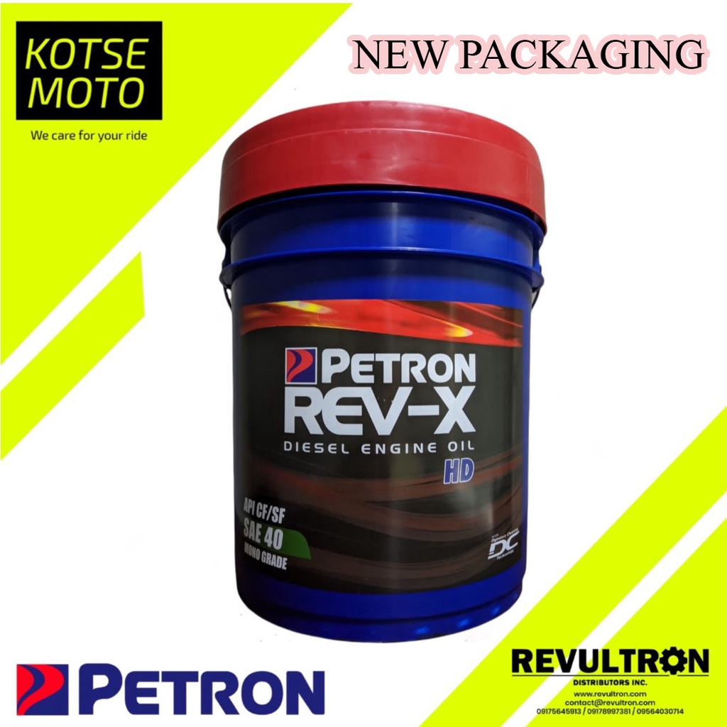 PETRON REVX HD 40 SAE 40 (18 Liter Pail) Shopee Philippines