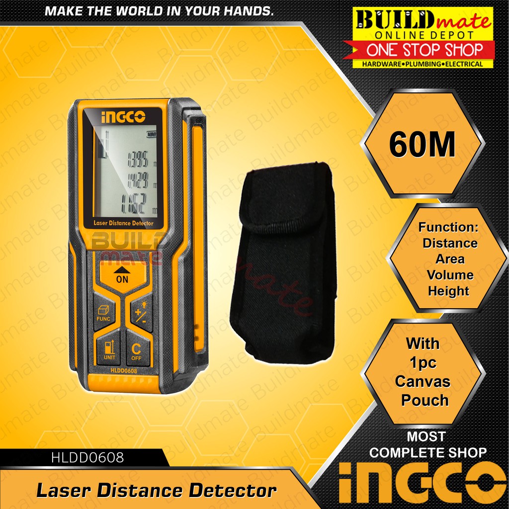 INGCO 60M Laser Distance Detector with Pouch Included HLDD0608 IHT