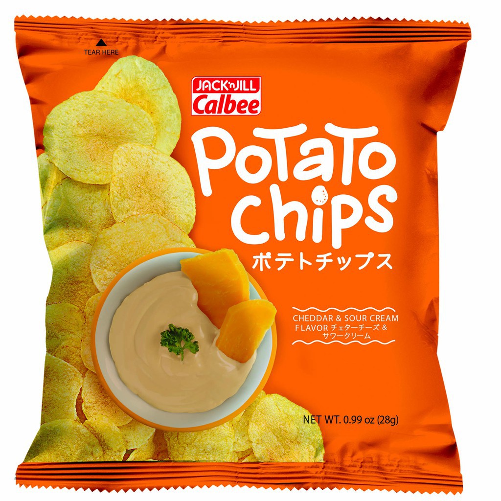 Calbee Potato Chips Cheddar And Sour Cream 28g Shopee Philippines