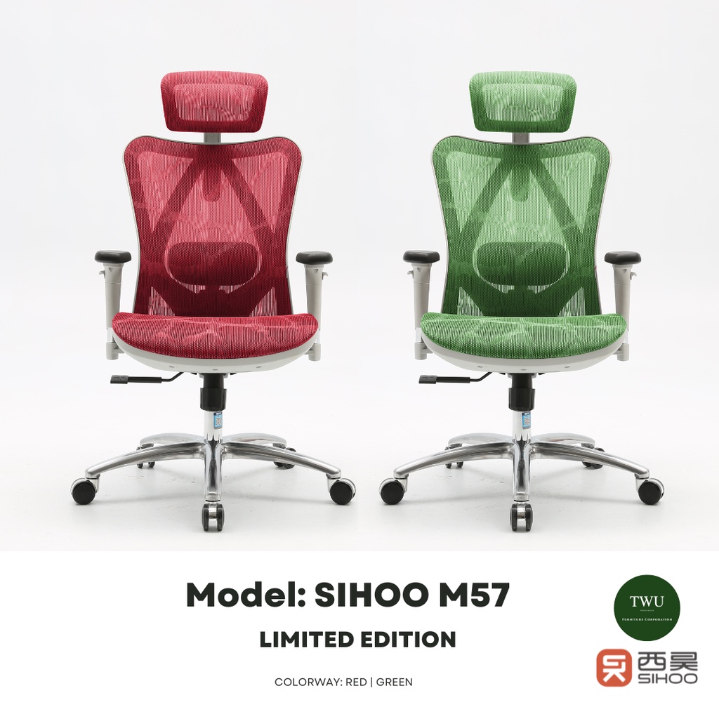 Sihoo M57 Red M57 Green Ergonomic Office Gaming Chair with 2 year Warranty Mesh Sihoo