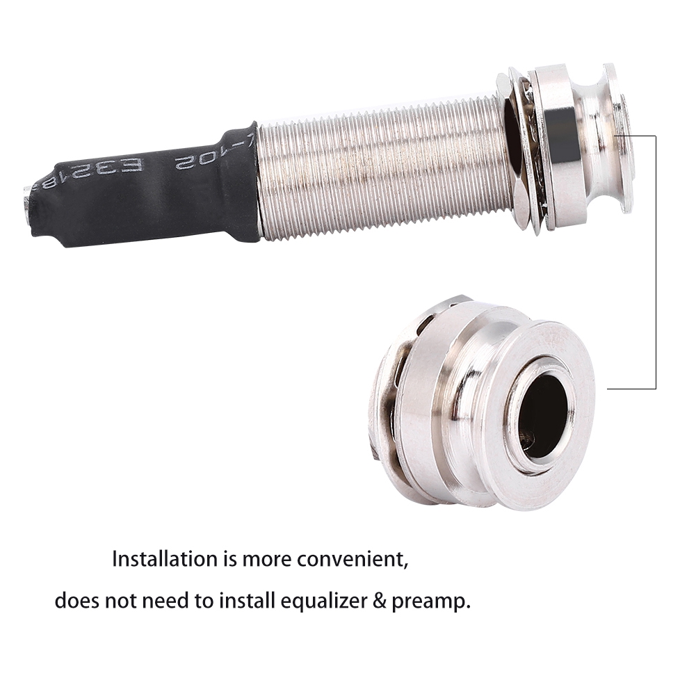 Guitar Endpin Jack 6.35mm Output 2.5mm Input Endpin Jack for Acoustic