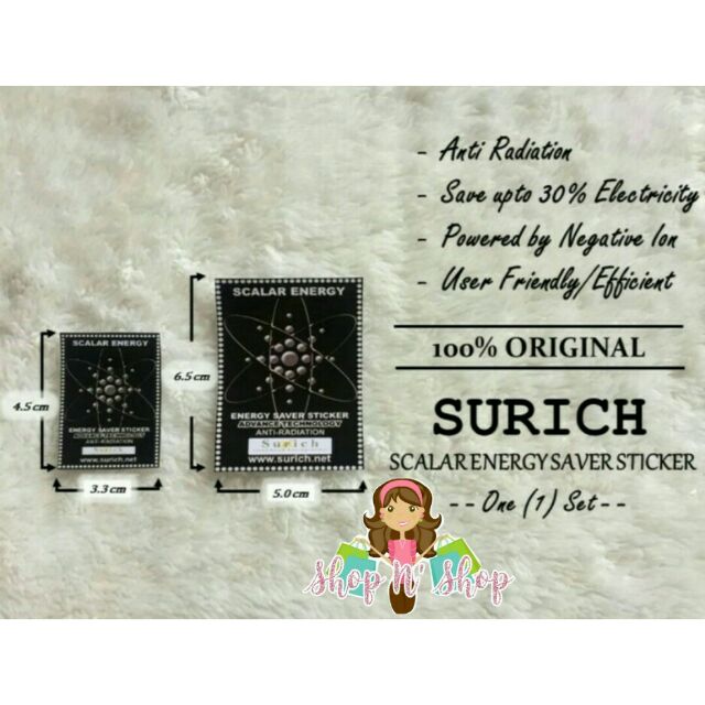 Surich Scalar Energy Saver Sticker (1 Set) Shopee Philippines