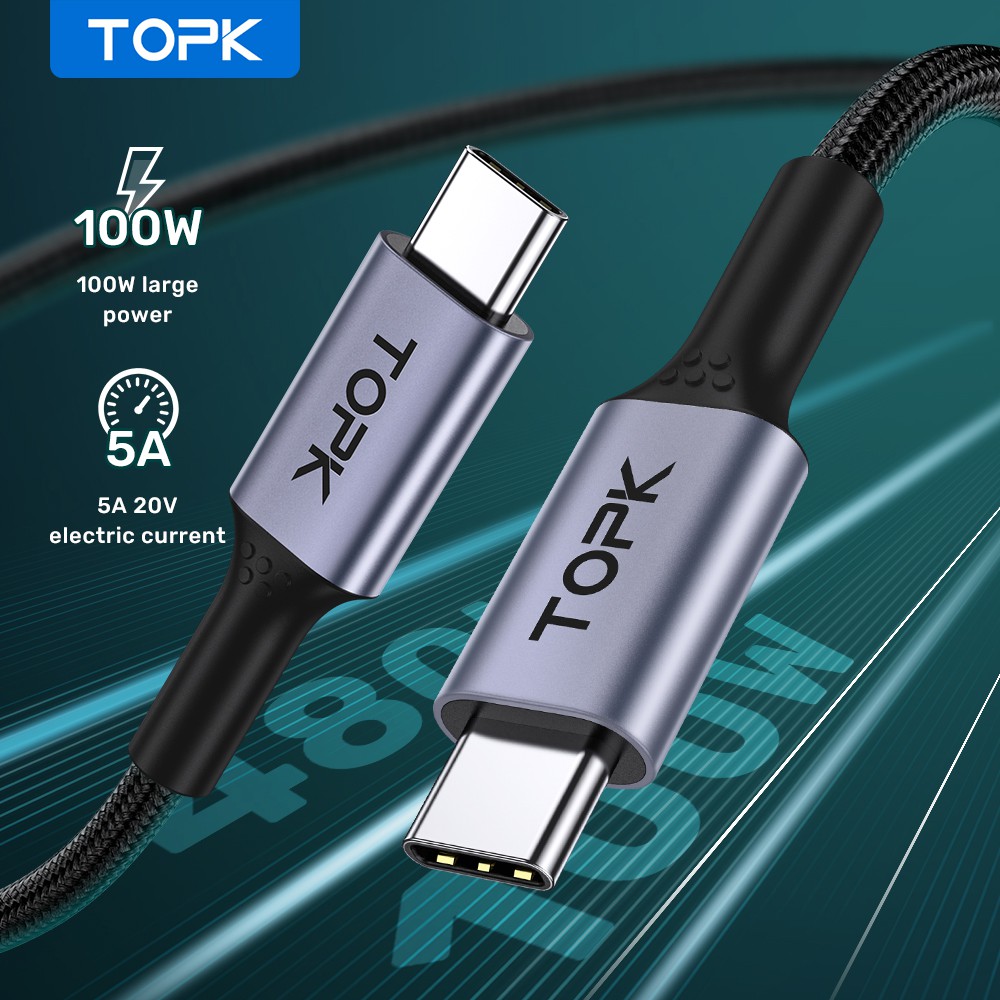TOPK AP35 PD 100W USB Type C to USB C Cable 5A Quick