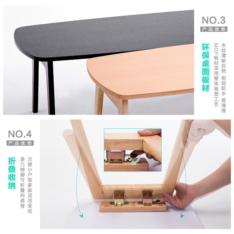 Kruzo Japanese Style Folding Wooden Coffee Table 100Cm X 50Cm Shopee