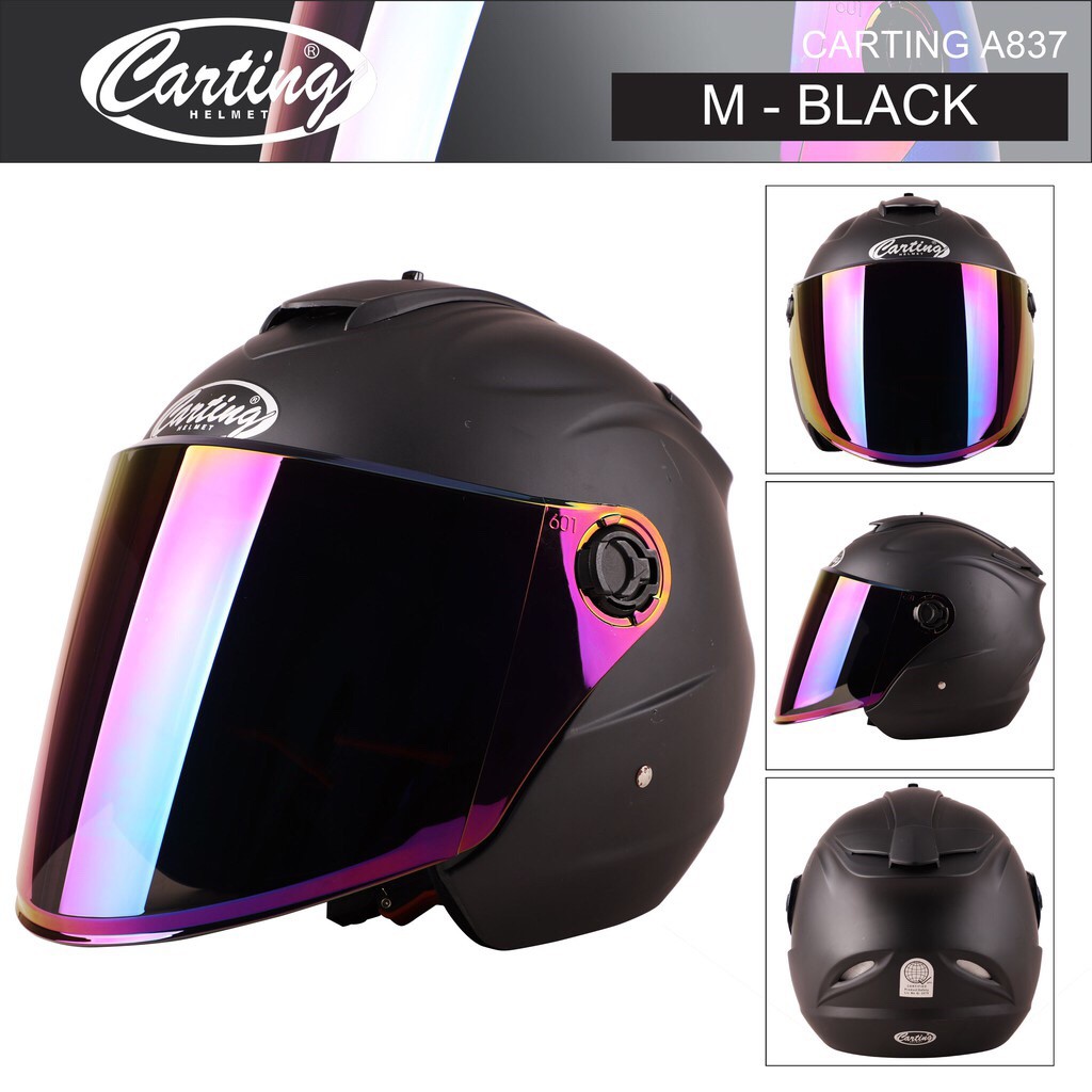 CARTING A837 Tinted Half Face Helmet motorcycle helmets motor motors
