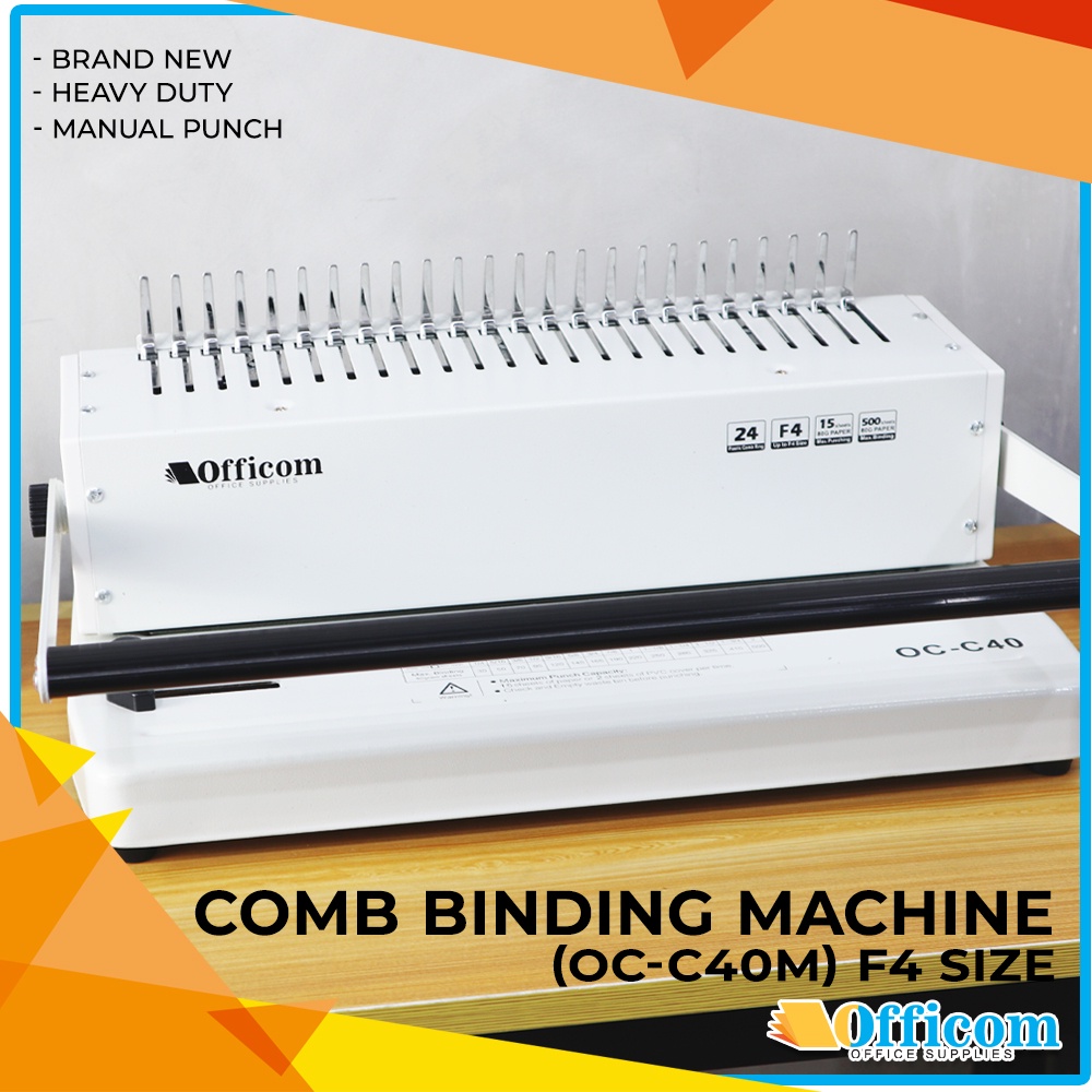 Comb Binding Machine [Legal] Heavy Duty Plastic Comb F4 Size