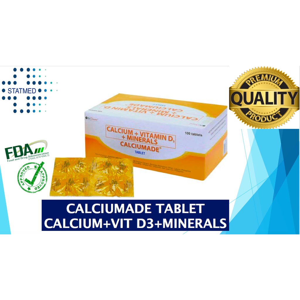 Calciumade Tablet (Calcium + Vitamin D3 + Minerals) [30s, 40s, 80