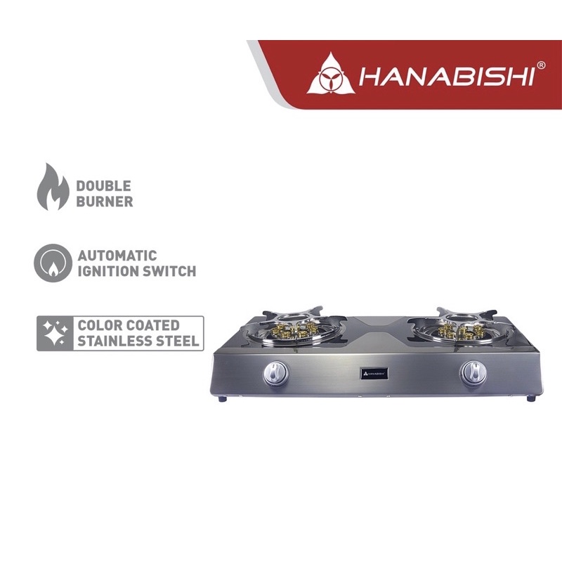 Hanabishi Double Burner Gas Stove Stainless GSDB1000 Shopee Philippines
