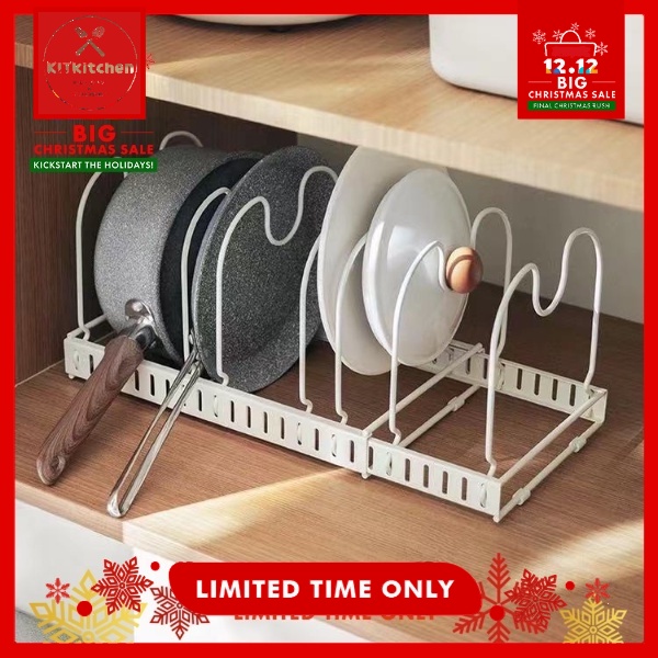 KITkitchen Pot Cover Rack Countertop Multifunctional Storage Rack
