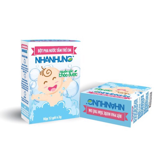 Nhan Hung baby bath water powder _ stop rashes, boils, rashes, diaper rash for babies and