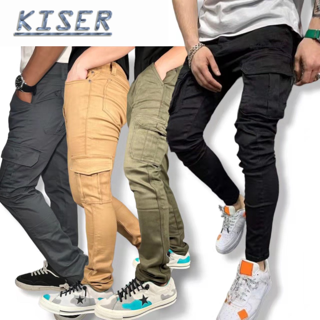 Fashion Men Tactical Outside Sports Hiking Pants Slim Special Multi