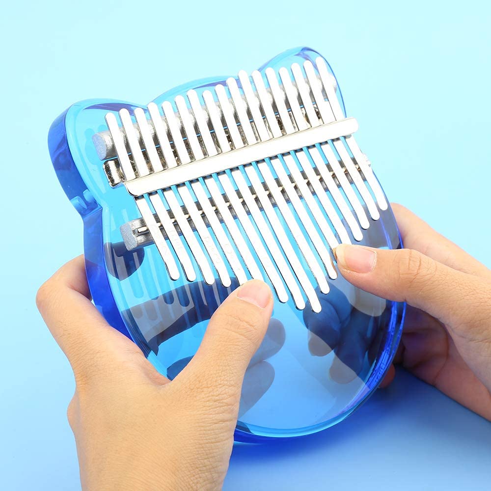 17Key Kalimba Thumb Piano Portable Crystal Transparent ABS Mbira