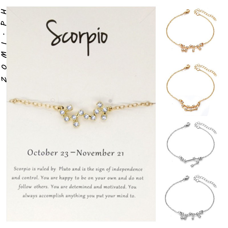 [ZOMI] Alloy Diamond Twelve Constellation Zodiac Bracelet Meteor Women