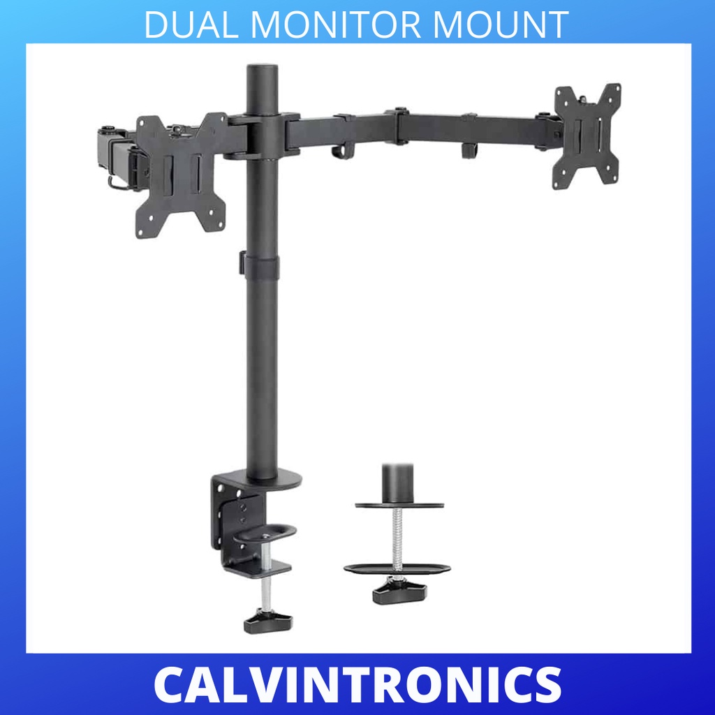 DUAL MONITOR MOUNT / BRACKET CClamp and Grommet 13KG per arm. 2