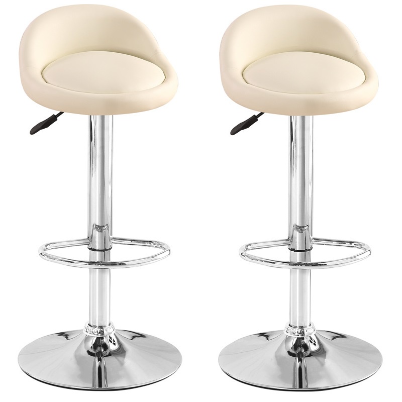 2pcs Bar Stools Counter Height Adjustable Bar Chair 360 Degree Swivel