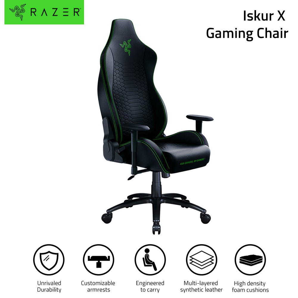 Razer Iskur X Gaming Chair Black/Green Shopee Philippines
