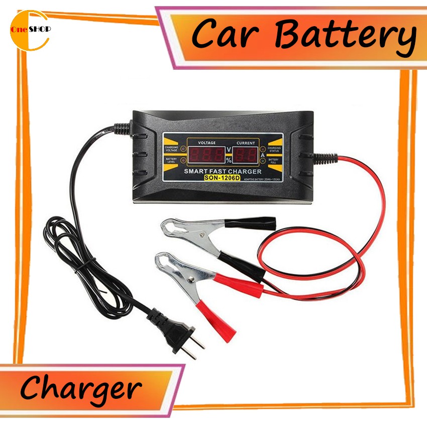 SON1206D Smart Fast Charger 6A 12V Car Motorcycle Battery Charger for