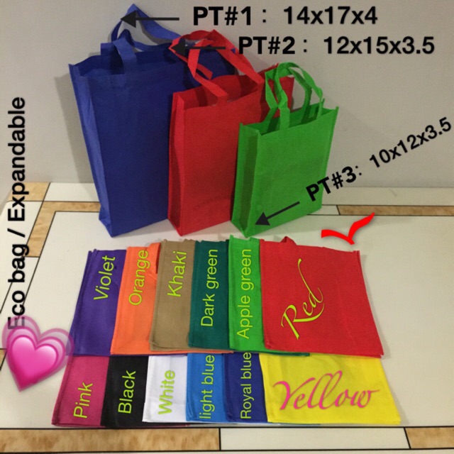 Eco bag/expandable “20pcs per pack” Shopee Philippines