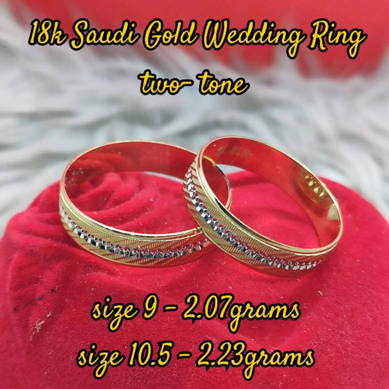 ☑️COD 18K SAUDI GOLD WEDDING RING Shopee Philippines