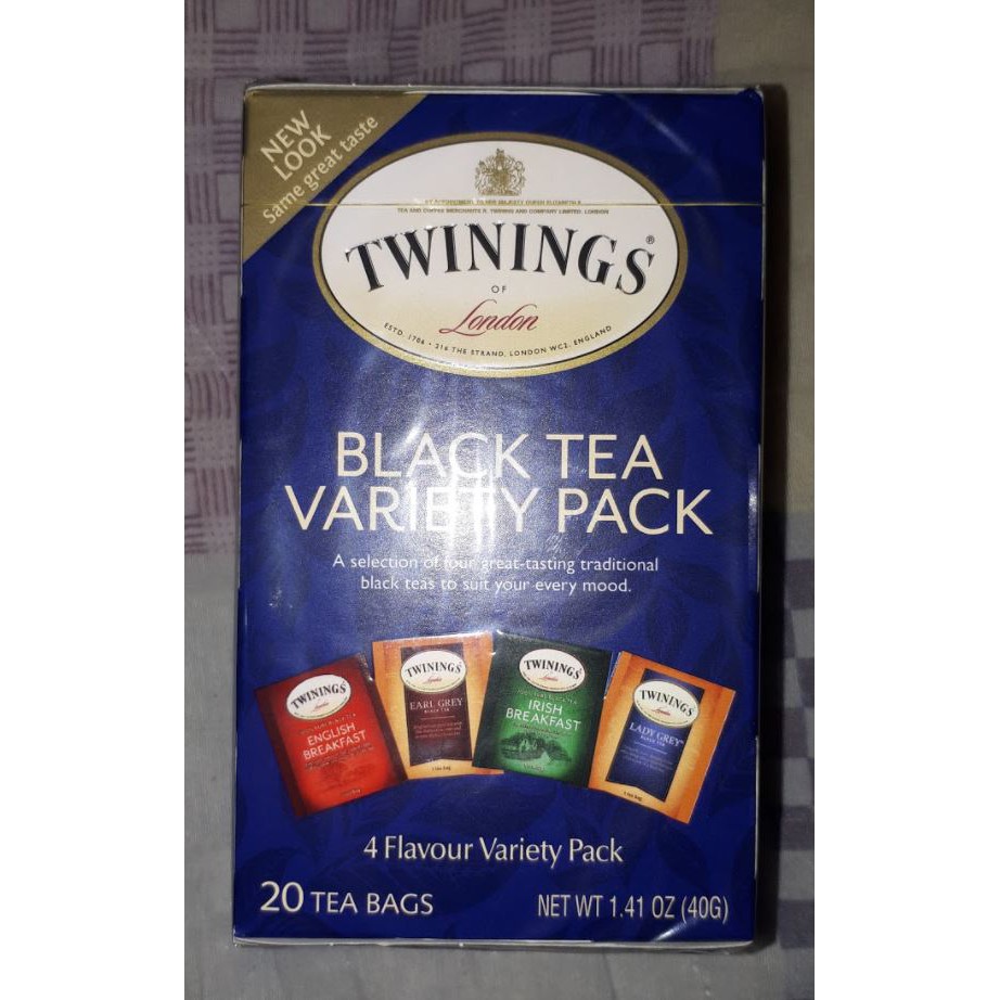 Twinings Black Tea Variety Pack (Assorted, Black Tea, 20 Tea Bags