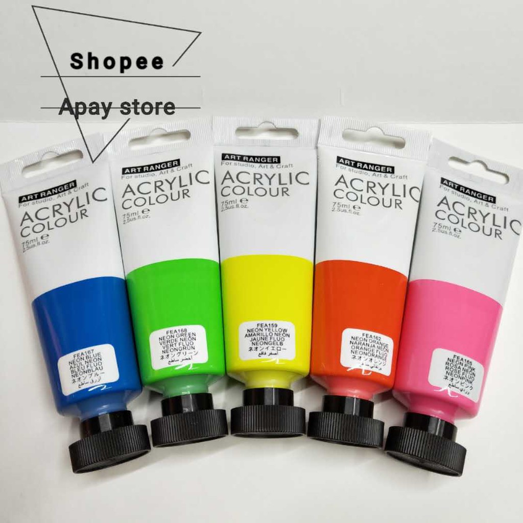 Art Ranger Acrylic Paint Neon Colors [75ml] Shopee Philippines