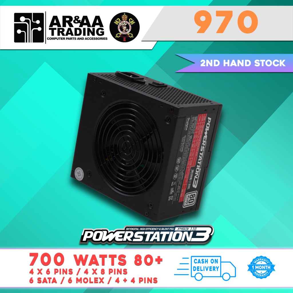 True Rated Power Supply 700 watts Powerstation 3 80 Plus Shopee