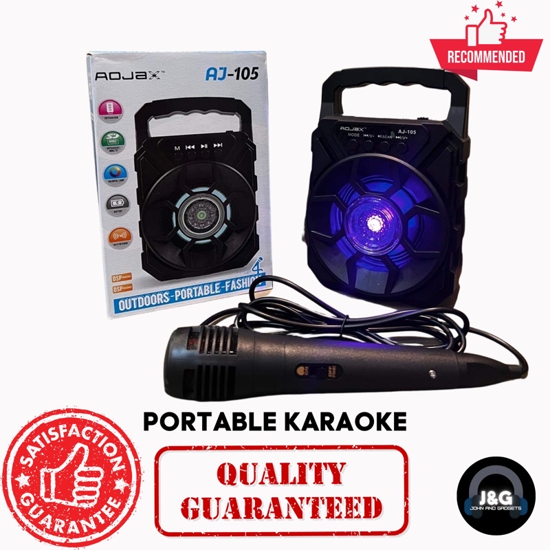 HIGH QUALITY PORTABLE KARAOKE WITH MICROPHONE MINI KARAOKE WITH MIC