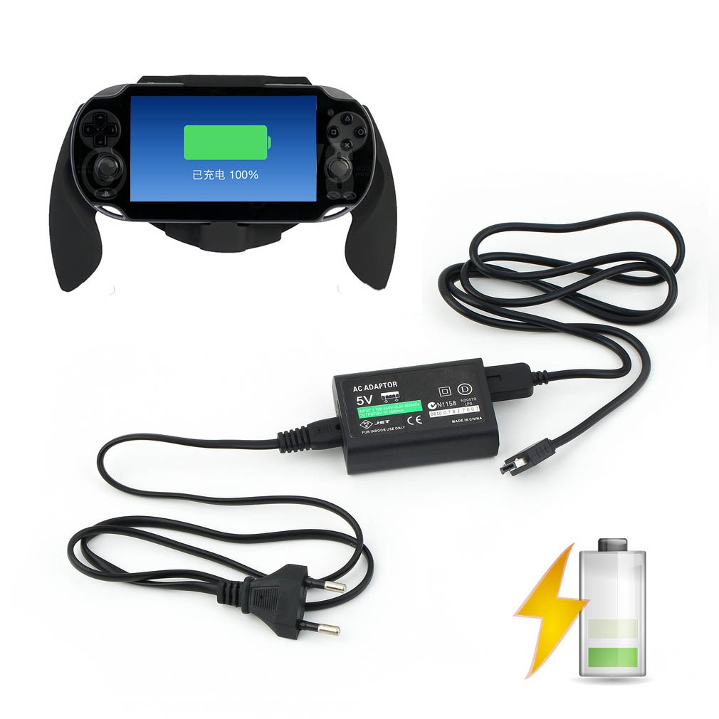 For Sony PS Vita PSV AC Power Adapter Supply Convert Charger + USB Data