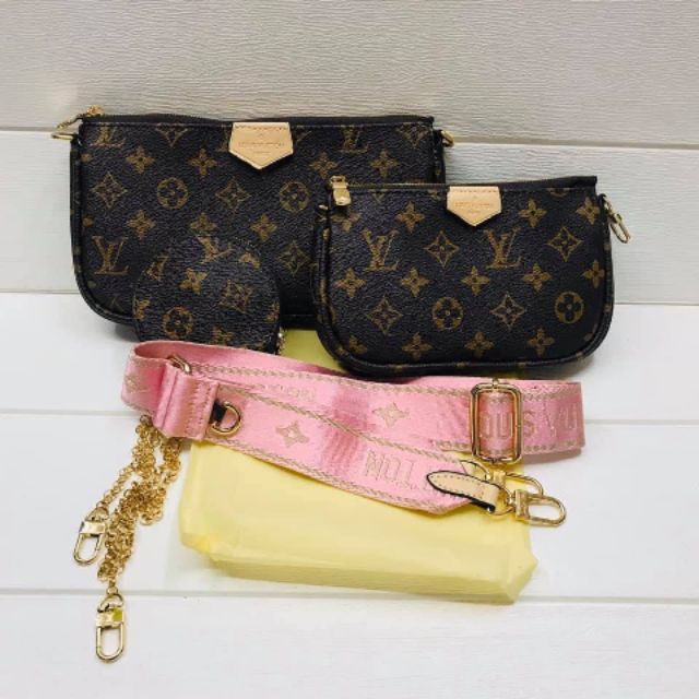 LV FAVORITE Sling bag 3 in 1 set Louis Vuitton W/receipt COD Shopee