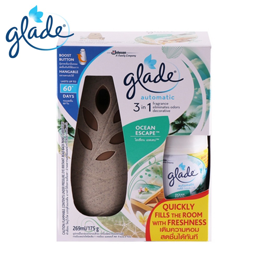 Glade 3in1 Automatic Spray Air Freshener Ocean Escape Shopee