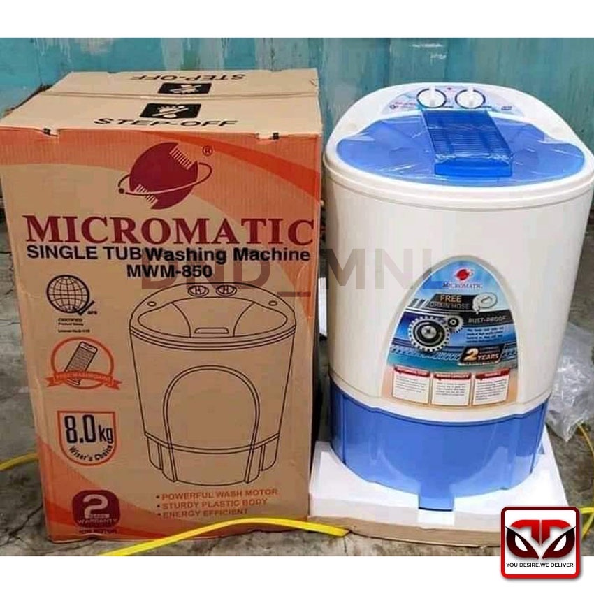 D&D Micromatic MWM850 8.0kg Washing Machine Single Tub Shopee