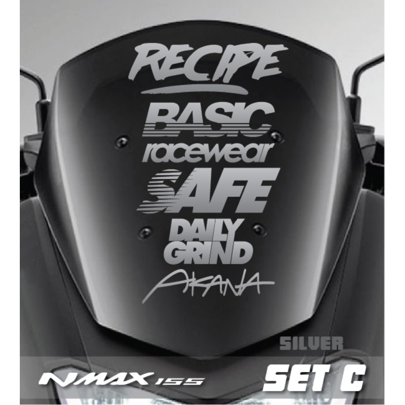 nMax Visor Decal Sticker V1 V2 V3 (Cutout Sticker) Set C Shopee
