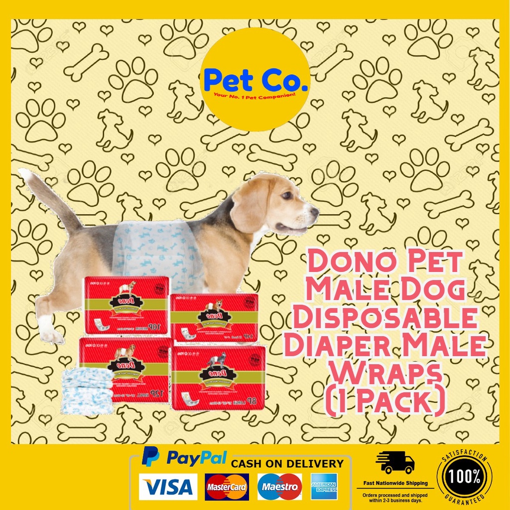 Dono Pet Male Dog Disposable Diaper Male Wraps(1 Pack) Shopee Philippines