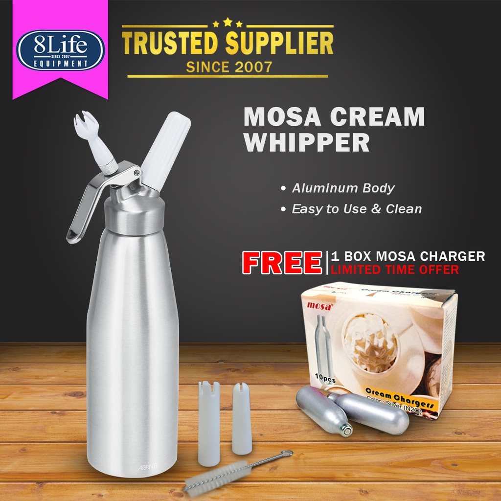 Mosa Cream Whipper Aluminum Dispenser and Dessert Whipper 500ml