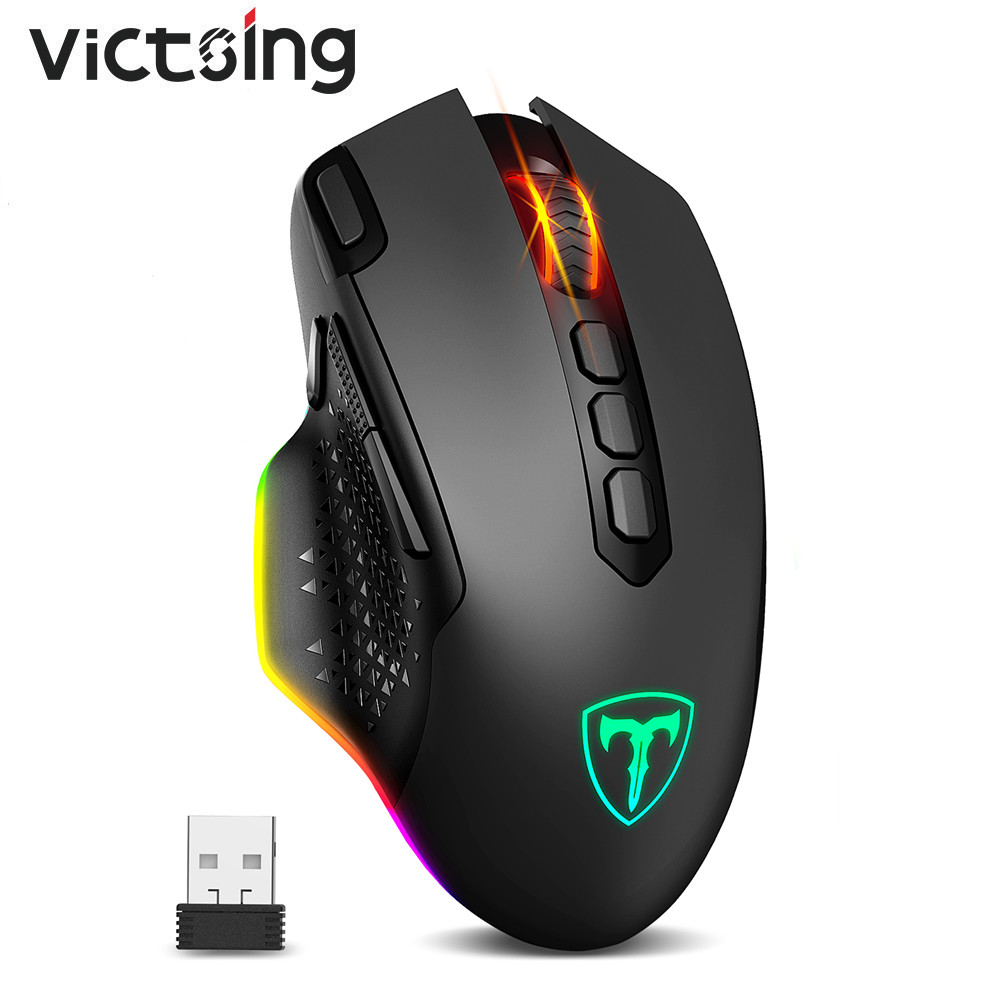 VICTSING Wireless Gaming Mouse Rechargeable Ergonomic Mouse RGB 10