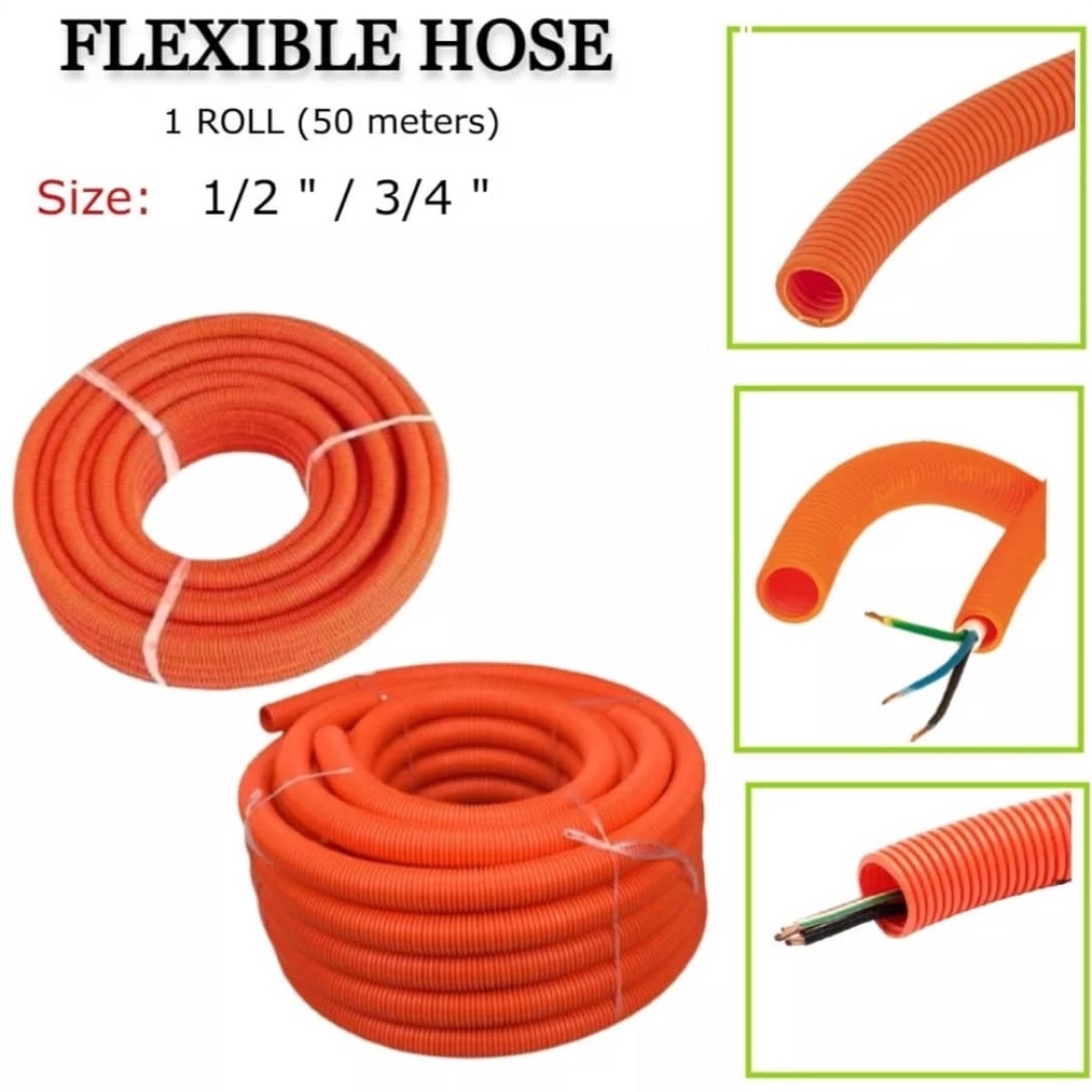 ORANGE Flexible Hose PVC 1/2 / 3/4 50METERS Shopee Philippines