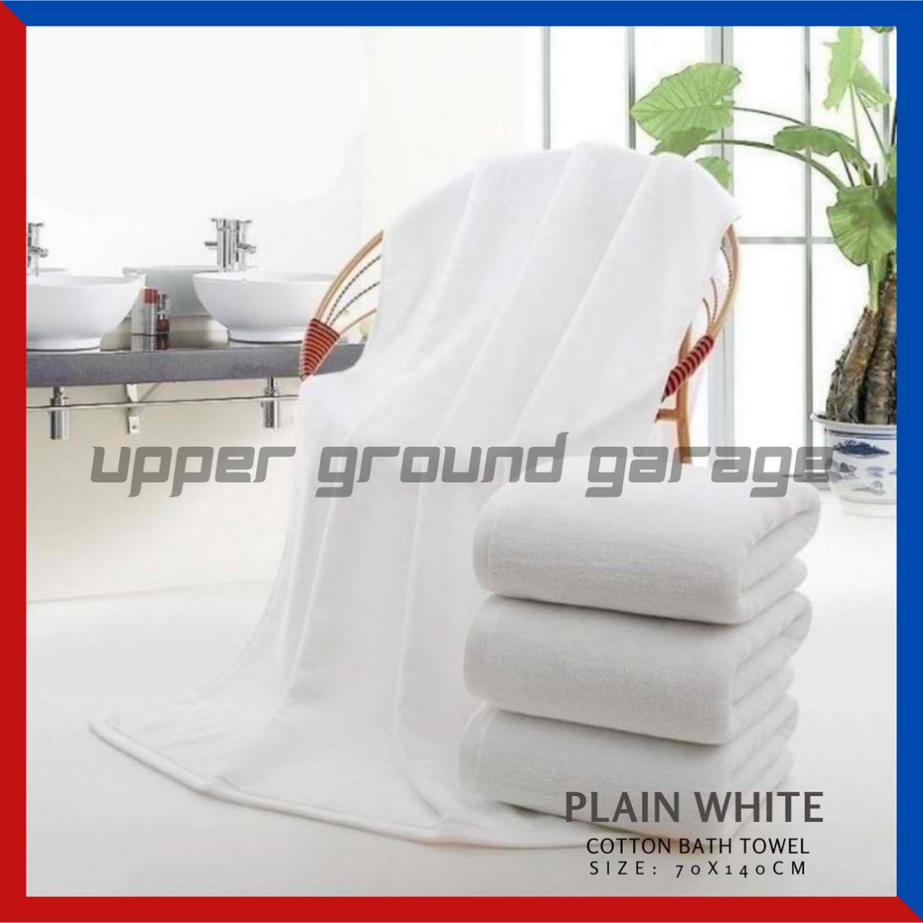 UGG Plain White Cannon Bath towel (Tuwalya 70x140cm) Shopee Philippines