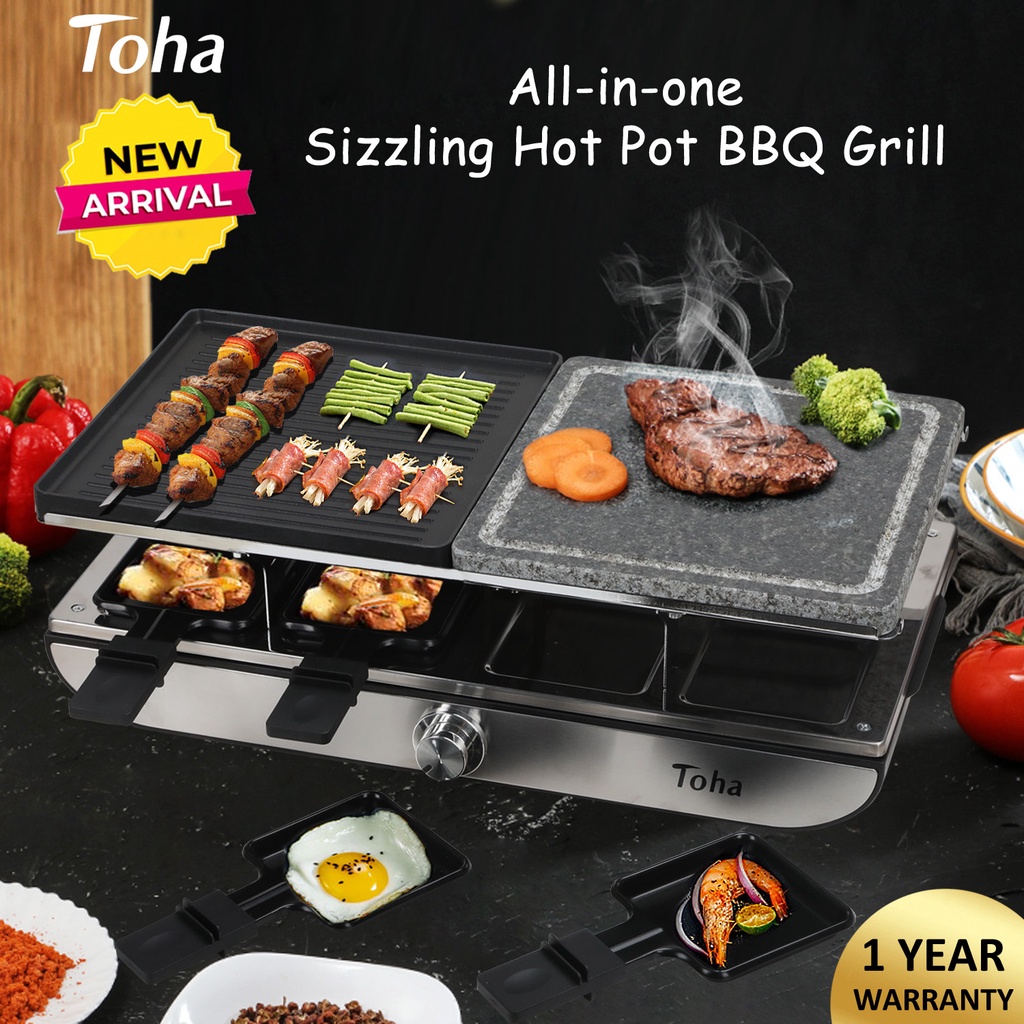 Electric Sizzling Hot Plate Grill Toha All in one bbq grill Shopee