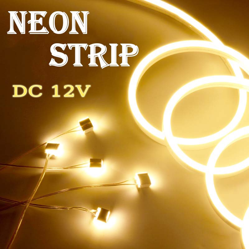DC 12V Waterproof Neon Light Strip SMD 2835 6x12mm 120Leds/m Flexible LED Strip Tape Neon Tube