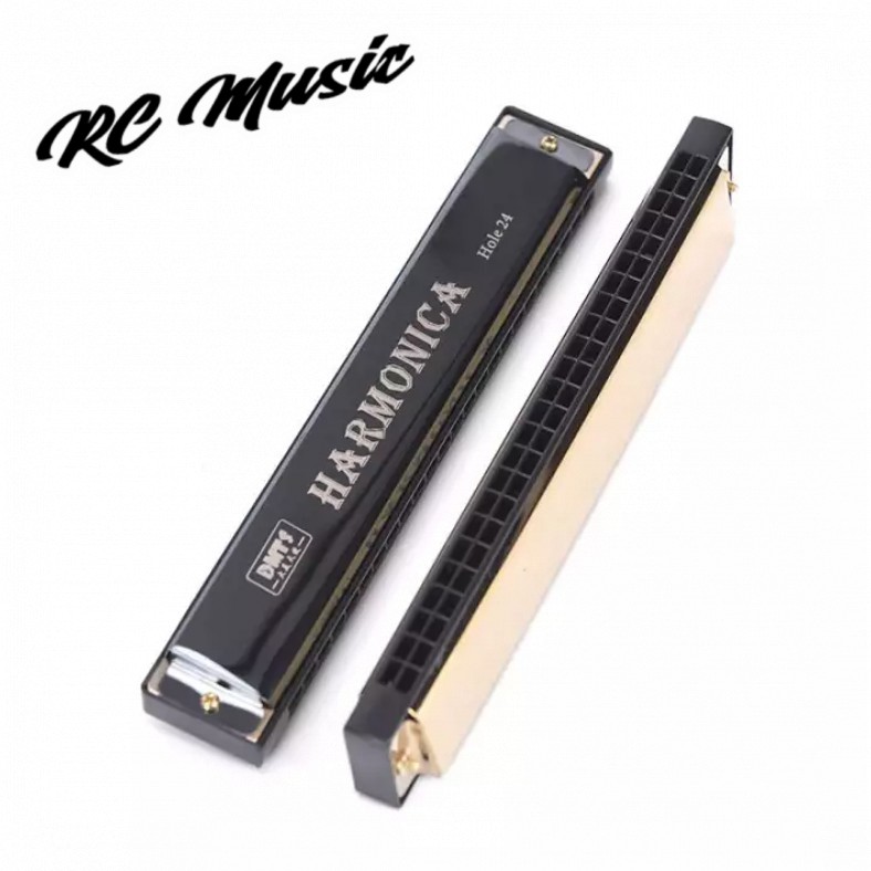 RC Music 24 Hole Key Of C Play Harmonica Tremolo Harmonica Mouth Organ