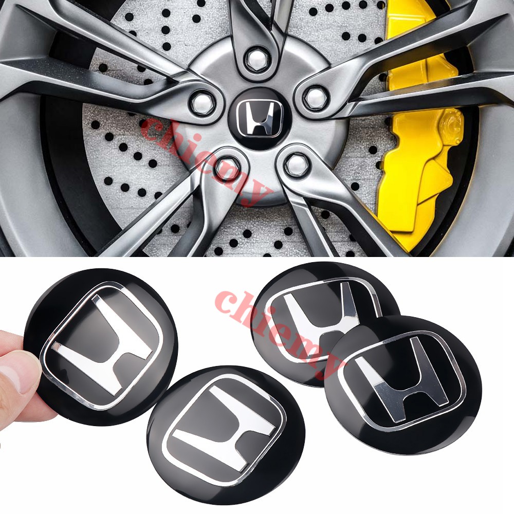 COD Honda 4pcs 56mm Car Wheel Center Hub Cap Emblem Sticker for civic city Mugen Shopee