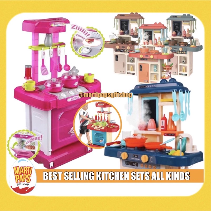 BIG KITCHEN TOY SET NEW DESIGN WITH WORKING FAUCET WATER AND STEAM