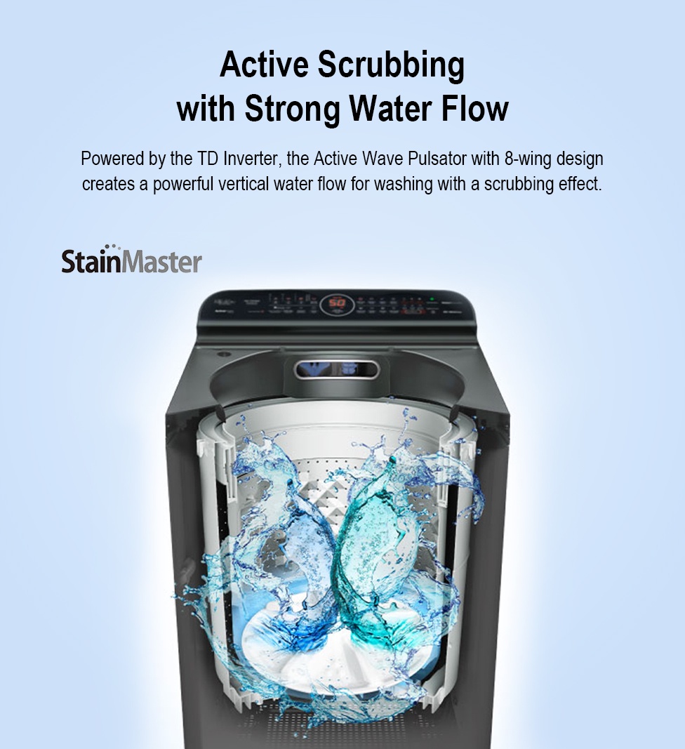 Panasonic NAFD85X1HRM Fully Automatic Top Load 8.5 Kg Inverter Washing