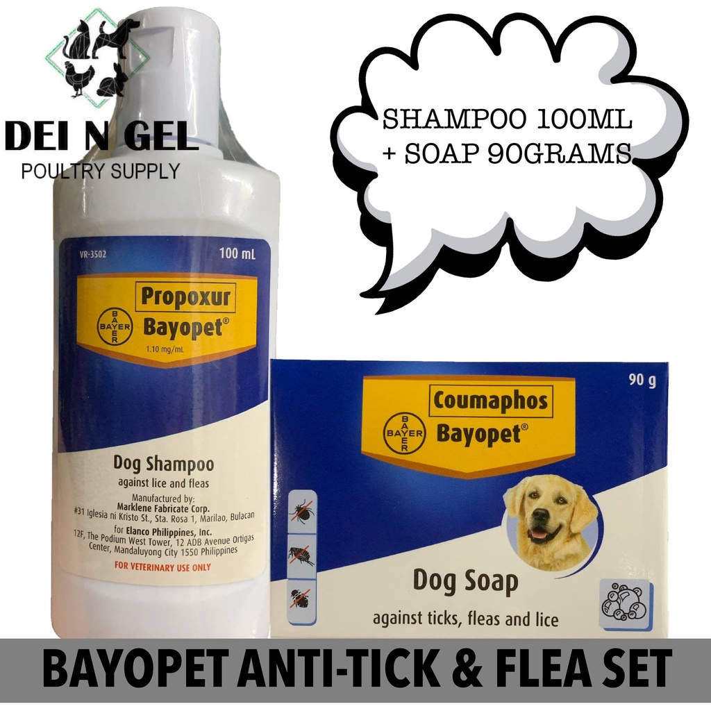 BAYER BAYOPET ANTITICK AND FLEA SET (SHAMPOO 100ML + SOAP 90GRAMS) Shopee Philippines
